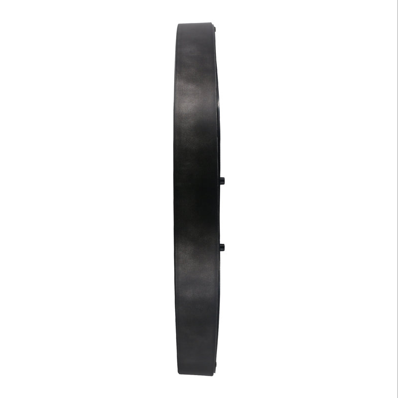 Oversized Black and White Outdoor Wall Clock with Wood Frame