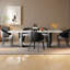 Ensemble de table de salle à manger rectangulaire simple en marbre de luxe-102629438