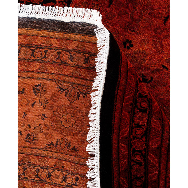 Overdyed One-of-a-Kind 12' 1" X 12' 1" Hand Knotted Area Rug