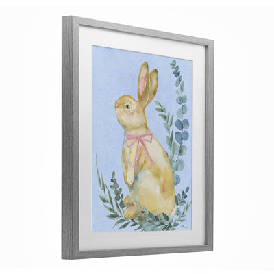 Eucalyptus lapin sur fond bleu, impression par Paul Brent