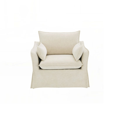 Chaise en lin Shane avec 2 coussins