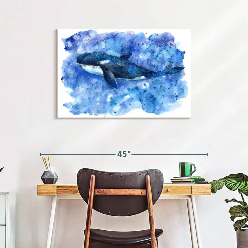 Brampt Blue Killer Whale, 24" H x 36" W