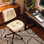 Fauteuil de bureau ergonomique en polyuréthane, chaise d'ordinateur pivotante réglable avec siège et dossier rembourrés, chaise de bureau à domicile pour bureau, dortoir et espaces de coiffeuse