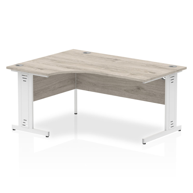 Zetta Corner Metal Base Executive Desk