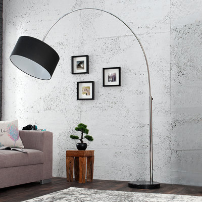 Daniels 170cm Silver Arched Floor Lamp