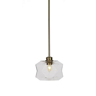 Rocklin Stem Hung Pendant With 8.75" Glass