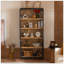 Vitrine en bois de frêne avec portes en verre, tablettes réglables pour un décor moderne Mid-Century, parfaite pour les couloirs et les salons