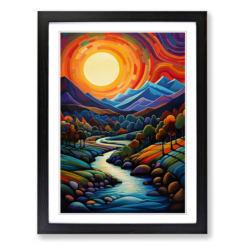 Landscape Orphism - Framed Print, Black , 46cm H x 34cm W x 2cm D