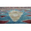 Tapis de surface en laine ronde 8 pi 7 po à main one-of-kind noué la rouille Altom