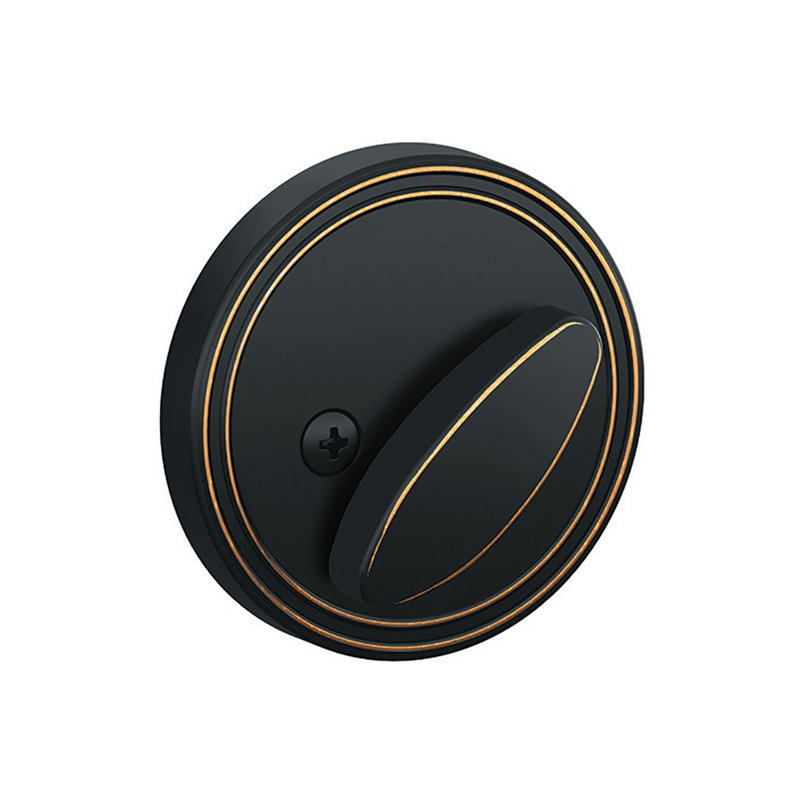 J Series One-Sided Cylinder Deadbolt, Aged Bronze