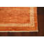 Tapis orange noué à la main de conception unique 3 pi 1 po x 4 pi 10 po