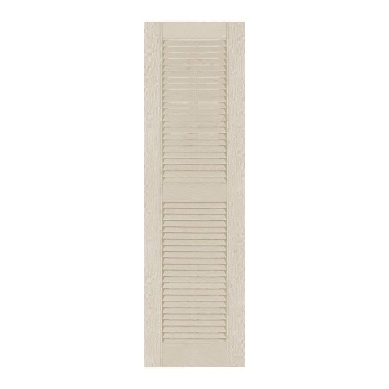 Volet à persiennes sur mesure avec dessus droit, Bois de santal, 14.5", 81"