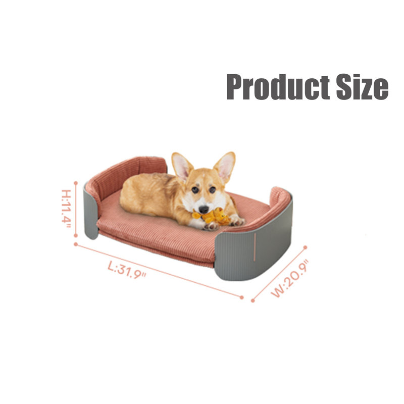 Lit d'intérieur pour chat, Taille moyenne: l 31,9 po x P 20,9 po, Brun / Blanc