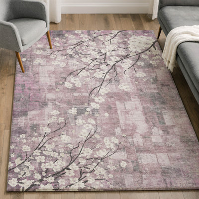 Tapis floral lavable à la machine de qualité supérieure Mayfield AMF2248