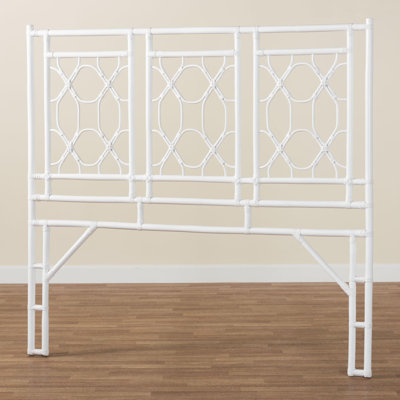 Cowan Bali & Pari Sampson Bohemian White Rattan Standalone Headboard by Red Barrel Studio