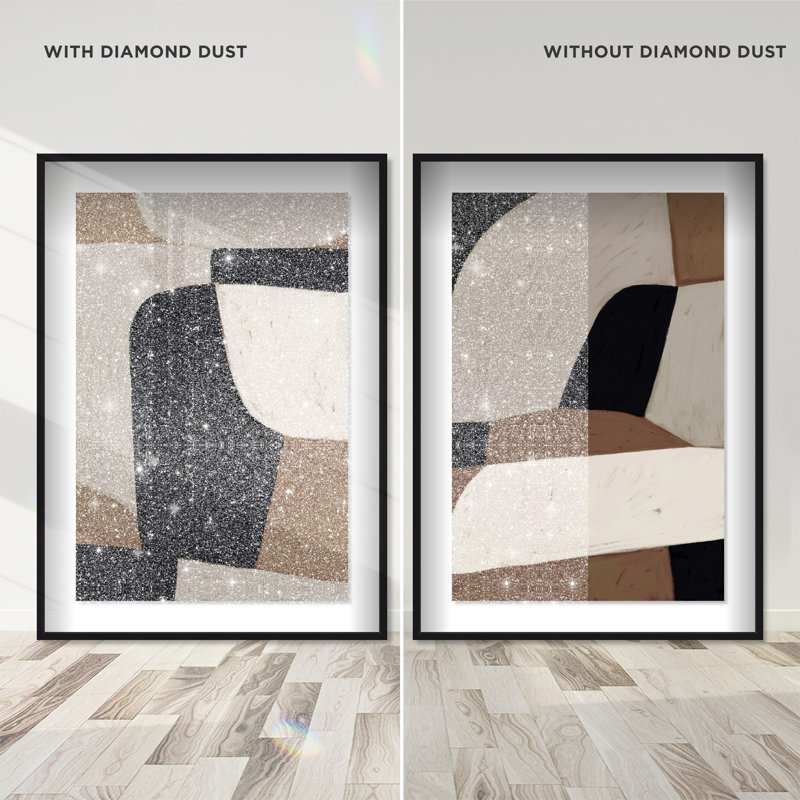 All The Way Set Shadowbox Abstract Print by Oliver Gal, Black Frame, 10 x 15, 21.5"H x 31.5"W, Black Shadowbox