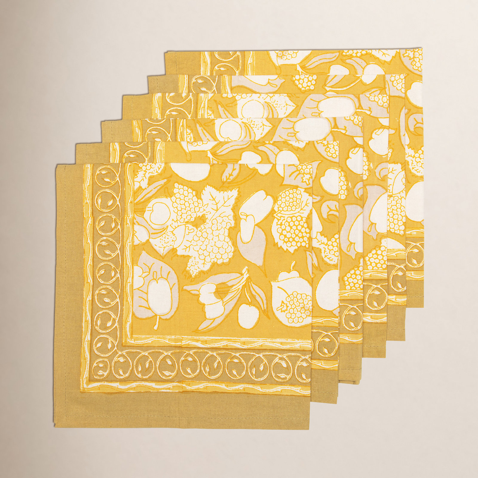 Bryssa Napkin 19" x 19", Gray/Mustard