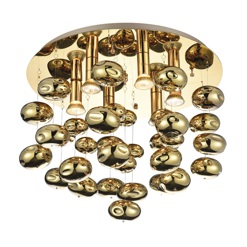 Luvia Flush Mount, Gold