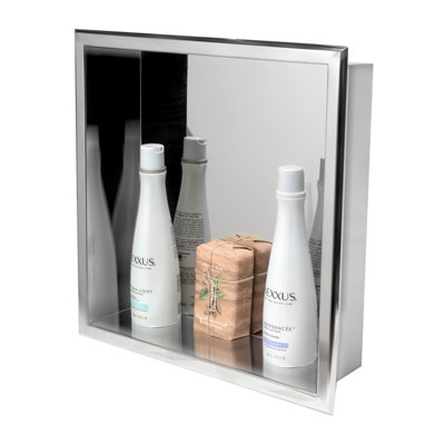 Square Stainless Steel Single Shower Niche