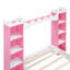 Lit en bois en forme de château avec tablette de rangement, lit plateforme simple Dreamy pour chambre d'enfant