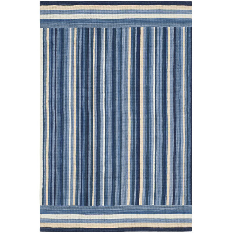 Ralph Lauren Martine Stripe Wool Striped Rug, Rectangle 4' x 6'
