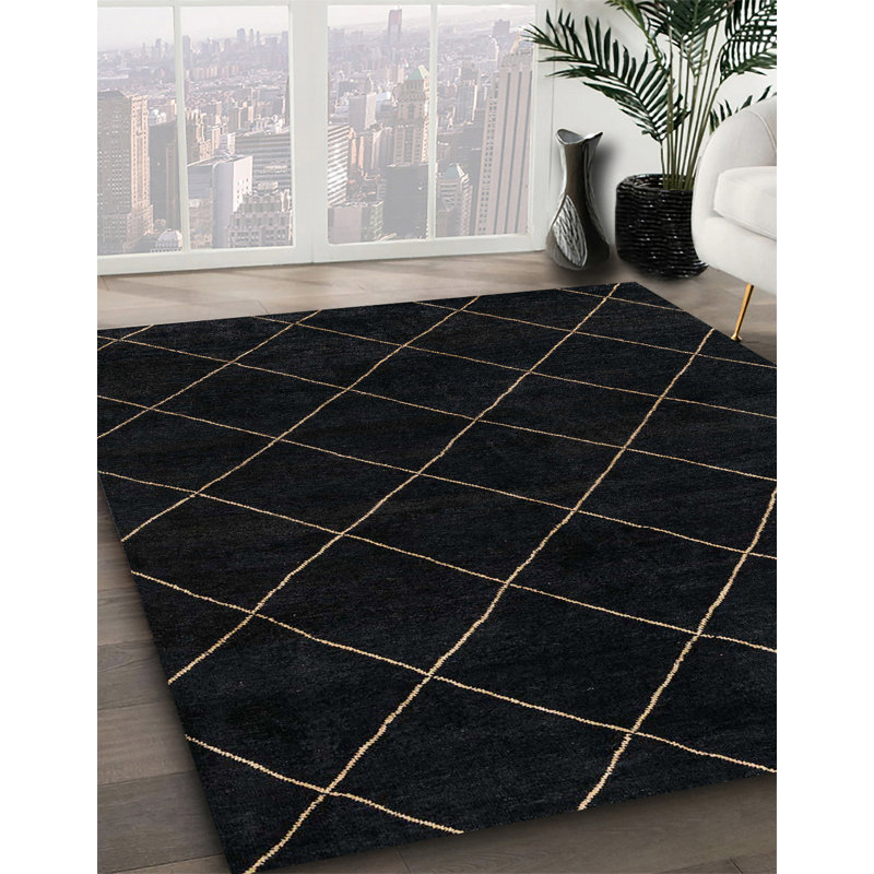 Tapis abstrait multicolore, Carré 8 pi