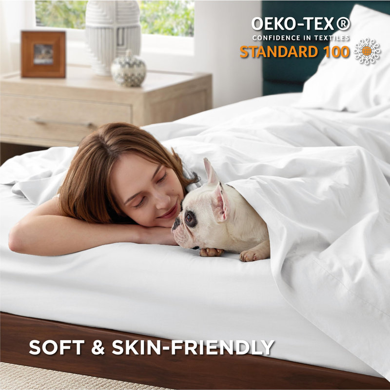 Bedsure 100% Cotton Bed Sheets with Deep Pocket Up to 16"