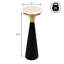 Table basse à piédestal en métal noir / or 8 po x 22,25 po avec plateau en marbre blanc Oliver, petite table d'appoint ronde pour le salon Oliver-2013759079