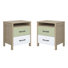 Ensemble de 2 tables de chevet modernes à 2 tiroirs Chabot