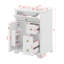 Meuble-lavabo 24 po avec lavabo, tiroirs et armoire avec support de rangement à 2 niveaux, porte à fermeture douce et tiroirs-1655656815
