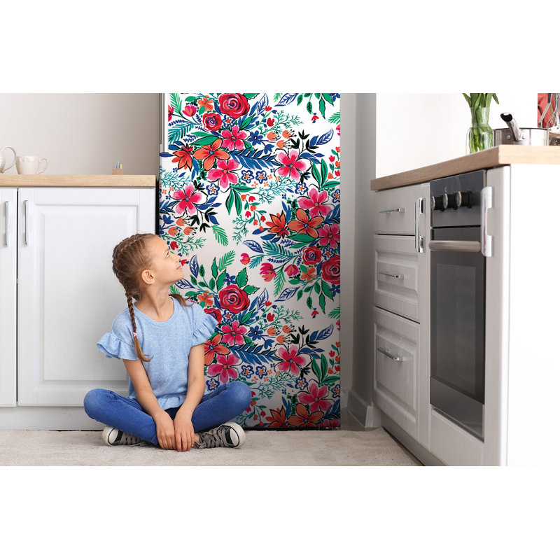 Plants & Flowers Door Decal, 190'' H x 70'' W