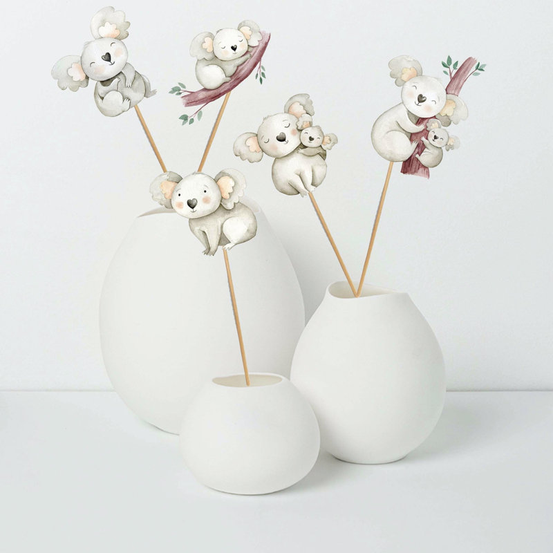 Watercolor Koala Centerpiece Sticks