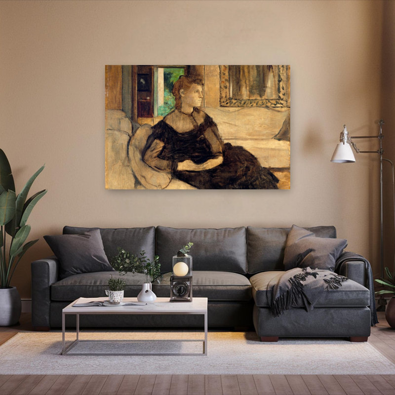 Madame Théodore Gobillard, 1869, portrait abstrait impressionniste contemporain, estampe murale, H 40 po x l 60 po