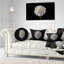 Isolated Dahlia Flower in Black - Floral Printed Pillow-29079057-29079061
