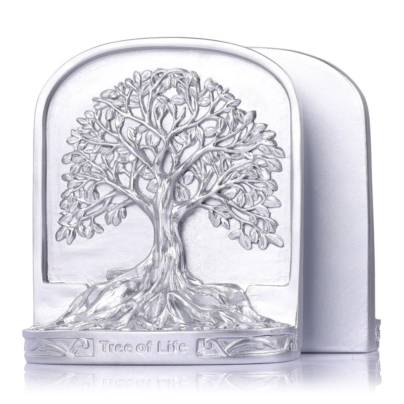 Resin Bookends, Silver