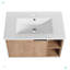 Meuble-lavabo mural flottant 30 po avec lavabo en céramique