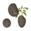 3 Piece 9.75" Ceramic Wall Vase Set-32414247