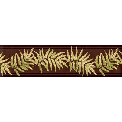 Avayah Tropical Green Fern Leaf Border