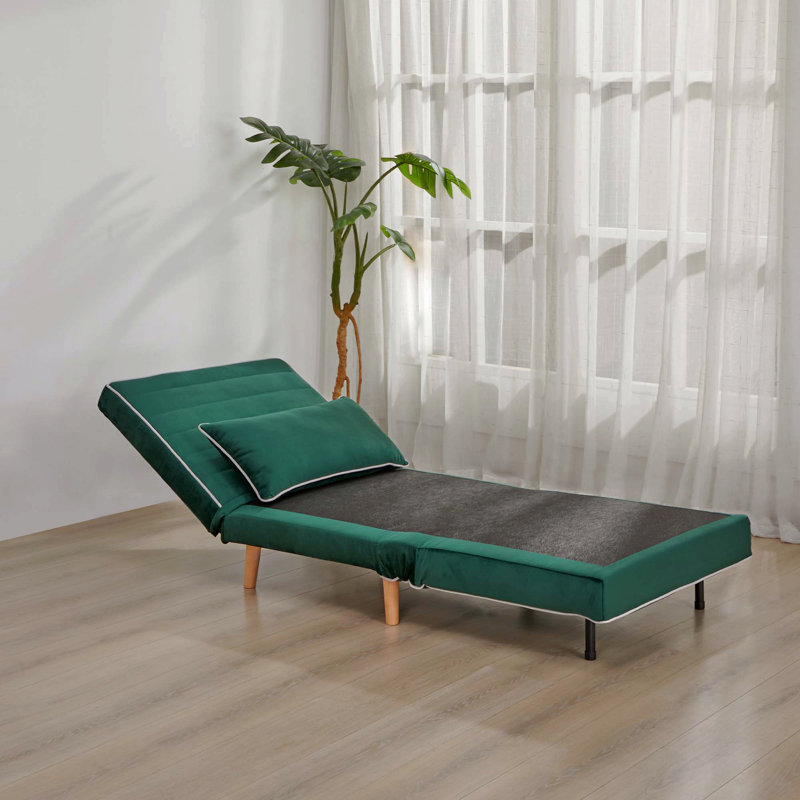 Ensemble de canapé-lit modulaire pliable moderne en velours de 2 à 3 positions réglables, convertible en lit simple en 10 secondes