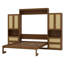 Lit escamotable double avec 2 armoires latérales, lit escamotable en rotin Farmhouse-660021216