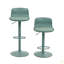Ensemble de tabourets de bar 2 tabourets de bar pivotants à hauteur réglable avec dossier, chaises d'îlot de cuisine en cuir polyuréthane sans accoudoirs, grande base robuste pour la maison / le bar / le restaurant-734939910
