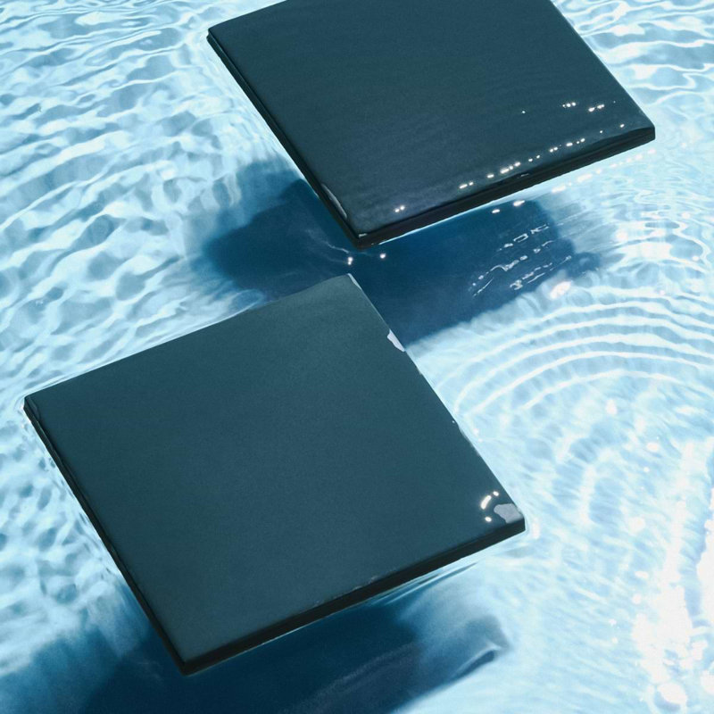 Born 5X5 Matte Porcelain Tile, Teal Blue