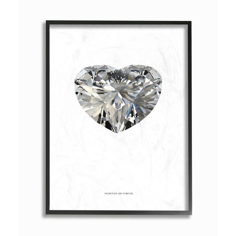 "Diamonds Are Forever", impression sur toile panoramique, H 20 po x l 16 po, Giclée encadrée noir minuit