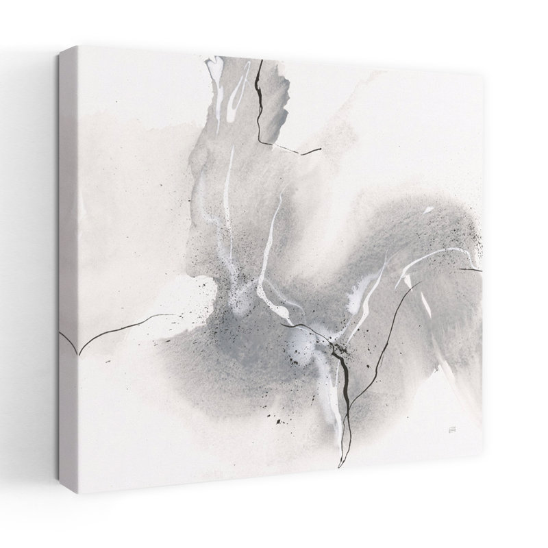 Marbre gris I, art contemporain abstrait, H 18 po x l 18 po
