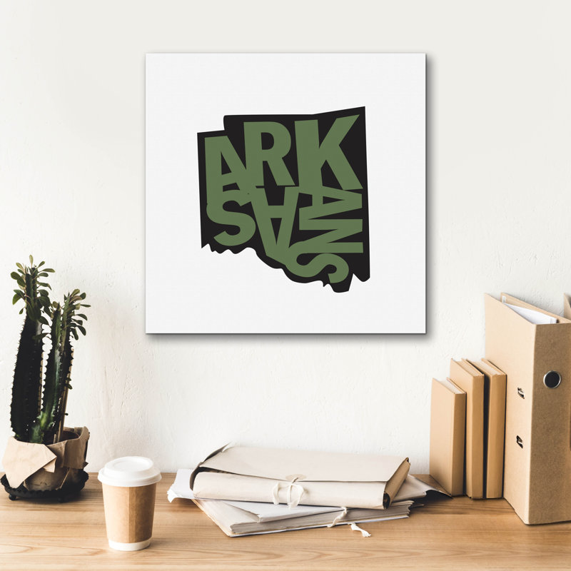 «Arkansas 2» par Art Licensing Studio, art mural sur toile, H 26 po x l 26 po x P 1,5 po