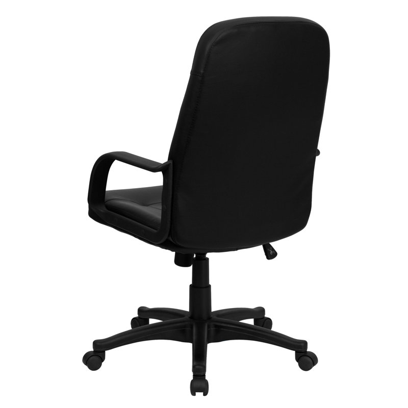 Holly High-Back Black Vinyl 360° Swivel Executive Office Chair