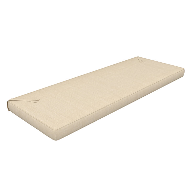 Sunbrella® Outdoor Bench Seat Cushion, 48" W x 18" D, Canvas Flax