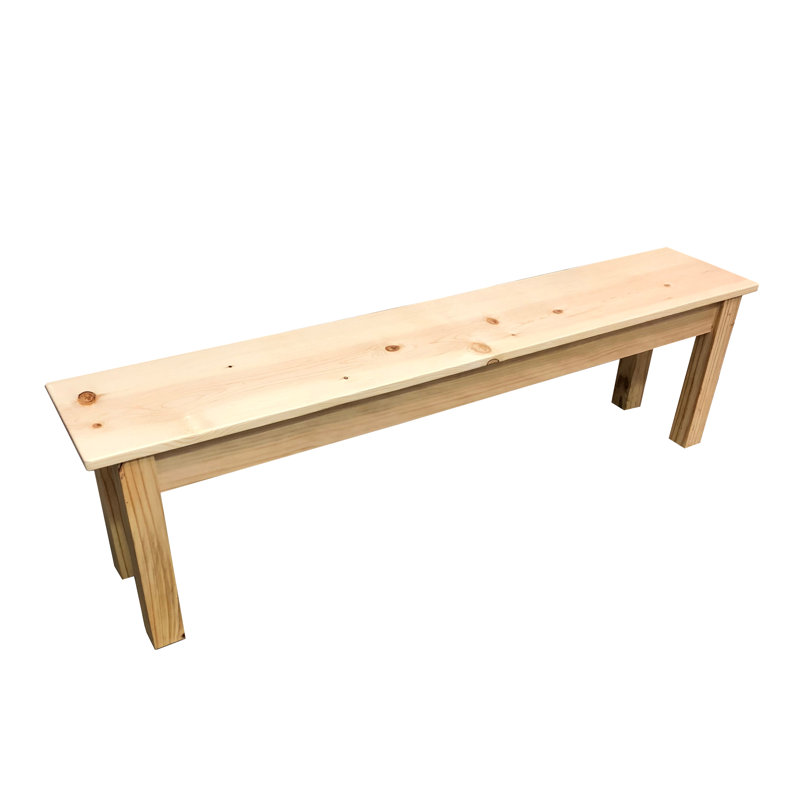 Hannan Solid Wood Bench, 17" H x 30" W x 12" D