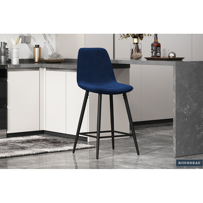 Pottershill 64cm Bar Stool, Dark Blue