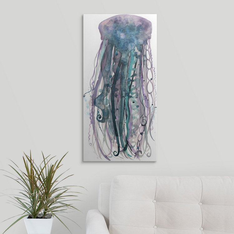 « tentacules iv », reproduction de peinture, H 36 po x l 18 po x P 1,5 po, Toile